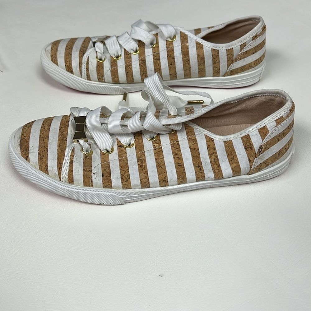 Kate Spade New York Lodero Women's White Striped Cork Sneaker/ Size 7M - Picture 11 of 12